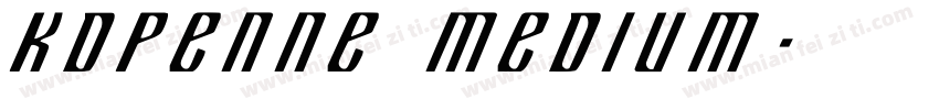 KDpenne Medium字体转换